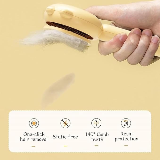 One-click hair removal, static free, resin tips